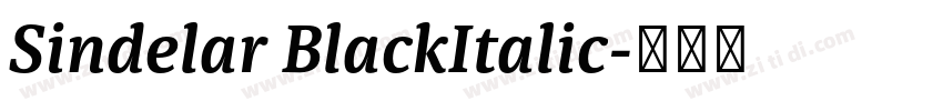 Sindelar BlackItalic字体转换